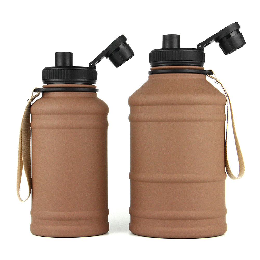 Gym Bottle, 44oz/73oz (1.3L/2.2L) Half Gallon Single Wall Stainless St –  SUNGO WATER BOTTLES