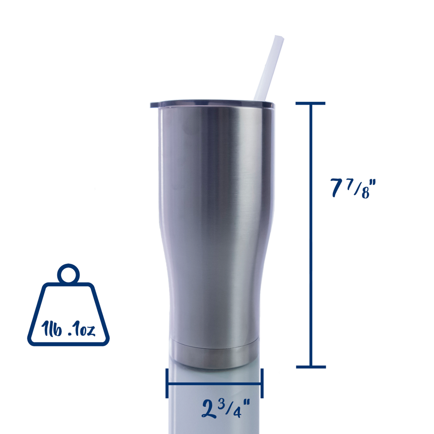 24oz MODERN CURVE TUMBLER W STRAW CASE (24 UNITS)