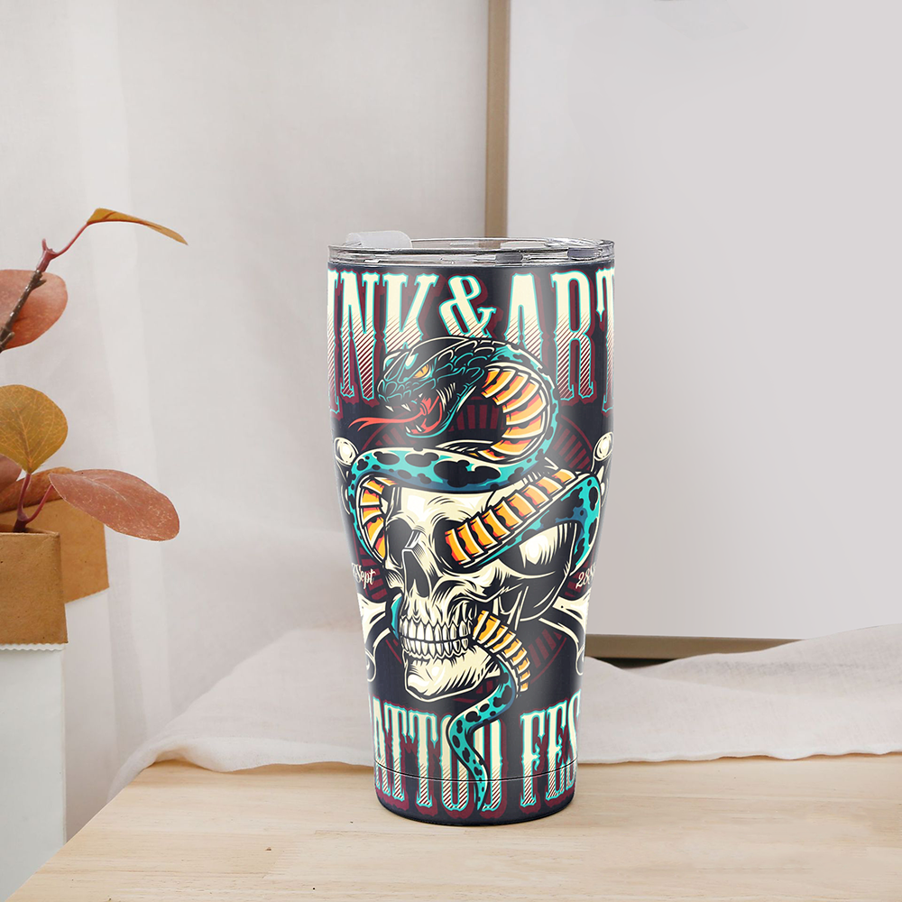 MODERN CURVE VACUUM INSULATED STAINLESS STEEL TUMBLER, 12/20/30/40 oz