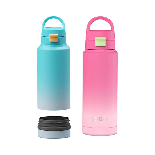 DOUBLE WALL INSULATED WATER BOTTLE WITH BOTTOM COMPARTMENT