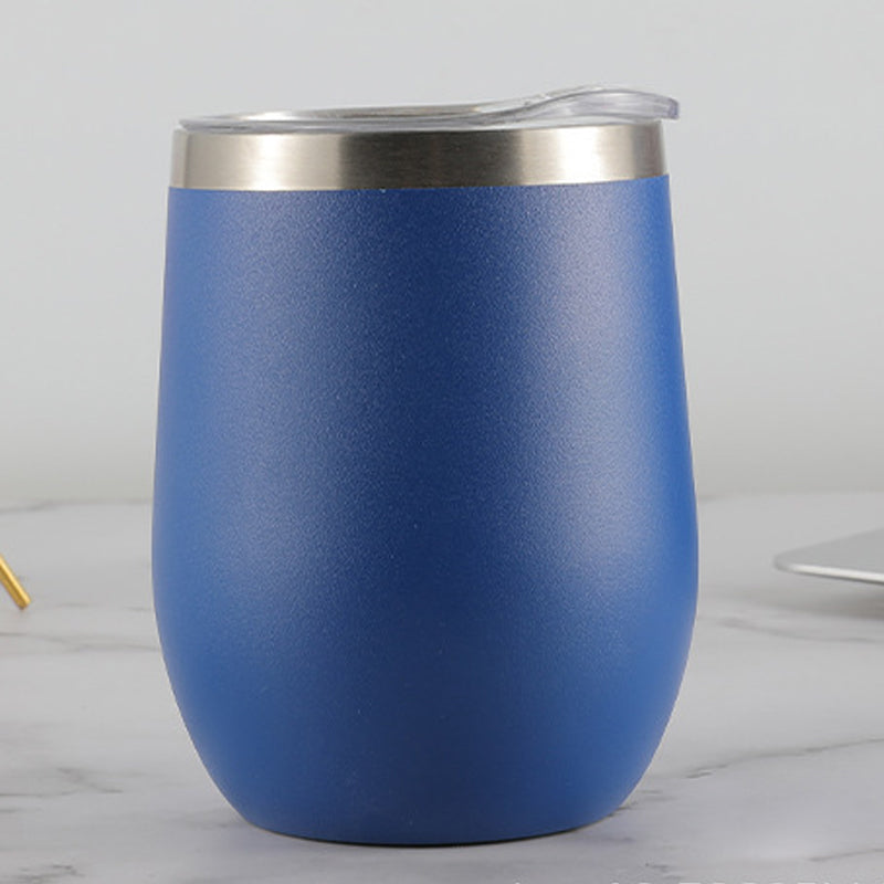 12 oz STAINLESS STEEL STEMLESS WINE TUMBLER - BLUE