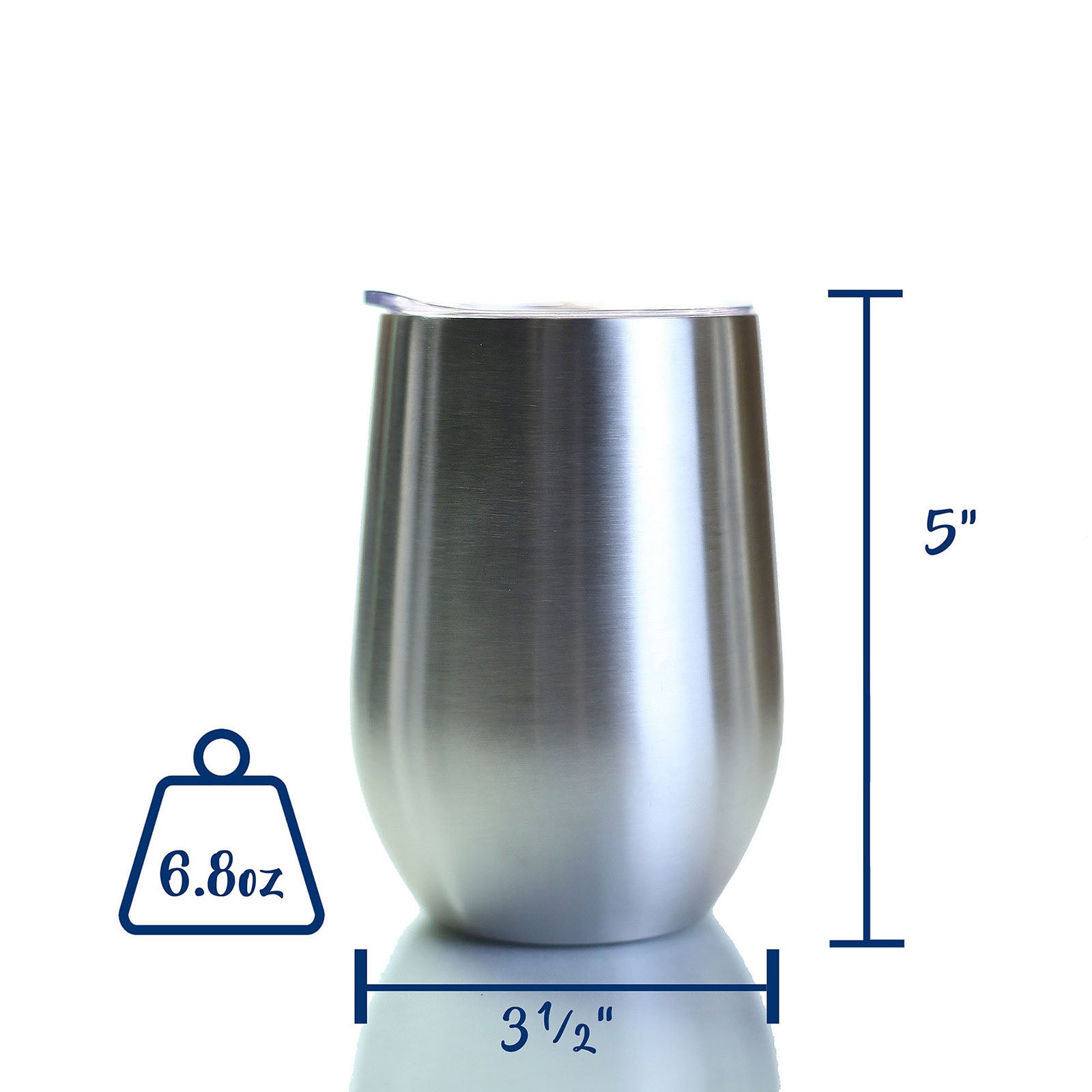 15oz STEMLESS WINE GLASS W/ SLIDING LID AND STRAW CASE (25 UNITS)