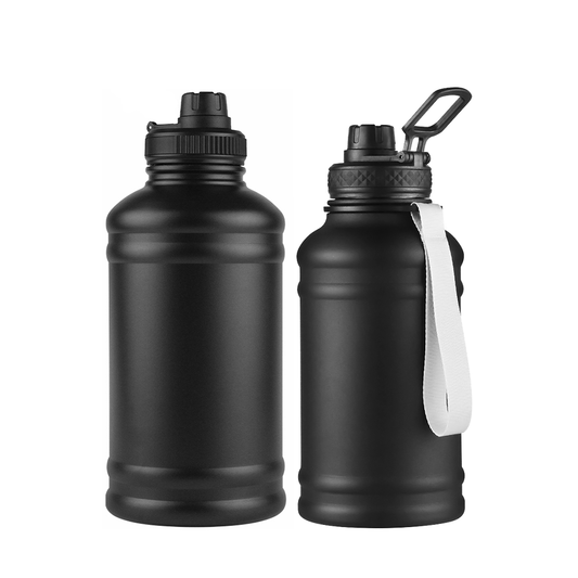 Fila Black Double Walled Stainless Steel Insulated Water Bottle 32  Ounces-Summer