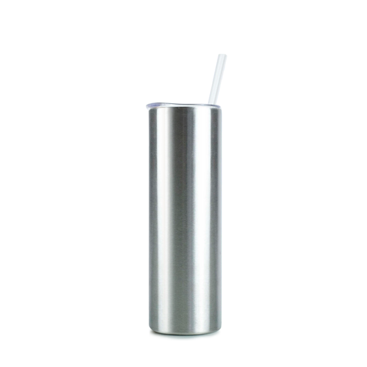 30oz STRAIGHT PREPPED PRE-SANDED SKINNY TUMBLER W STRAW CASE (25 UNITS)