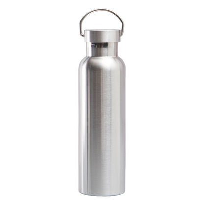 Double Wall Insulated Stainless Steel Water Bottle w/ Handling Hoop/Hook