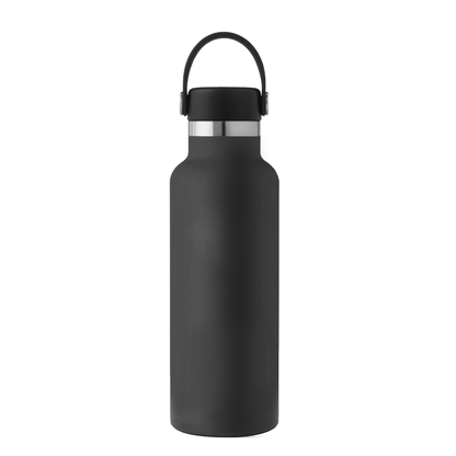 Double Wall Insulated Stainless Steel Water Bottle w/ Handling Hoop/Hook