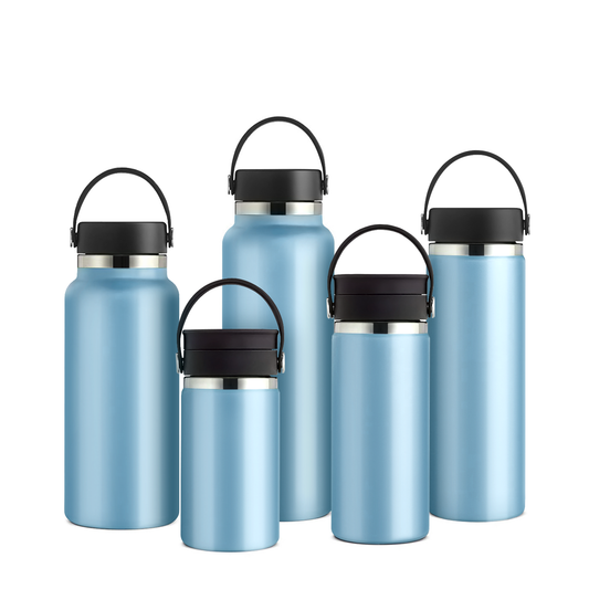 Wide Mouth Vacuum Flask, Double Wall Stainless Steel Water Bottle